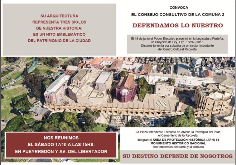 convocatoria Centro Cultural Recoleta